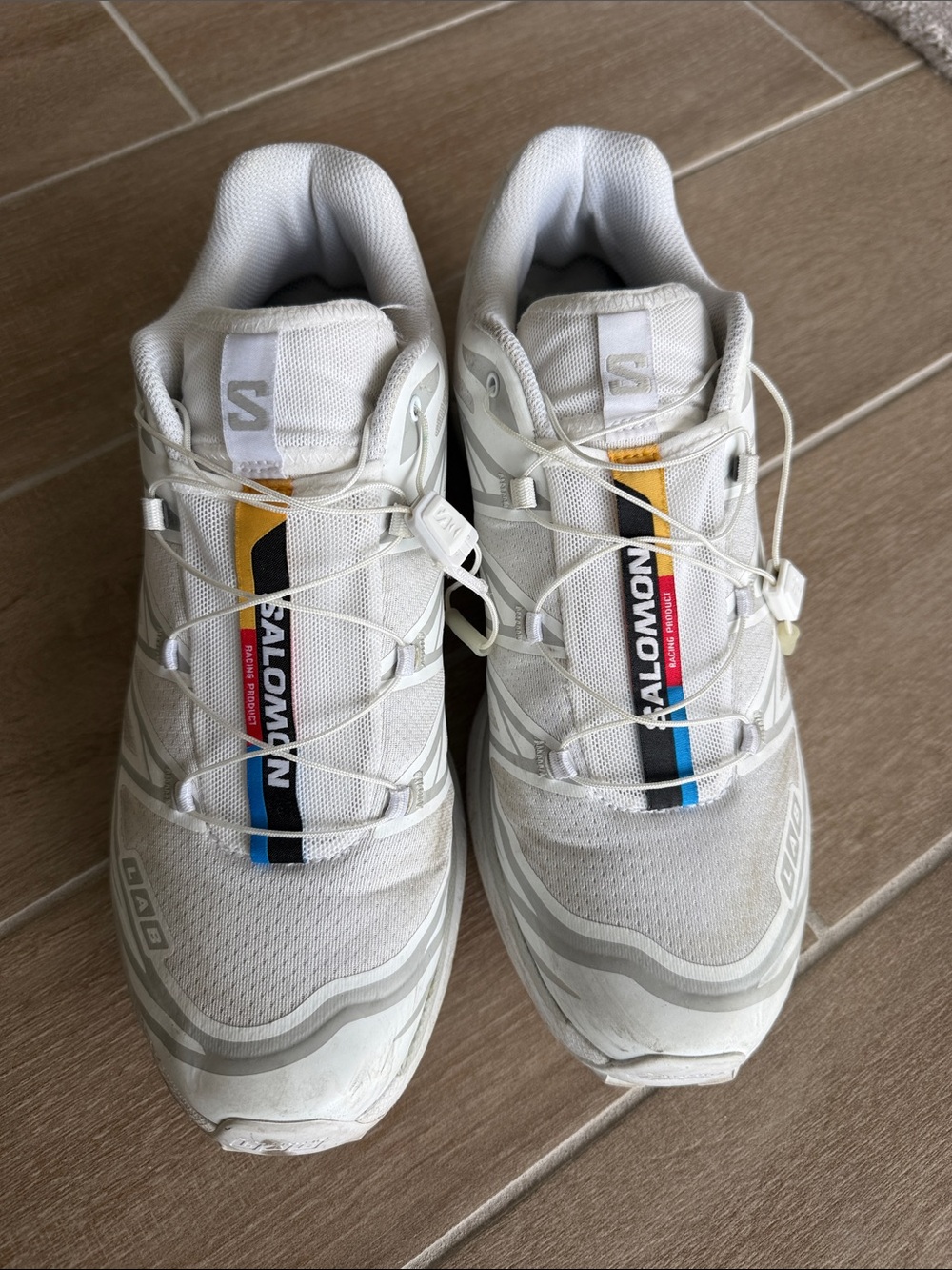 Men’s Salomon XT-6 White Lunar Sneakers US 10.5 - Picture 3 of 5